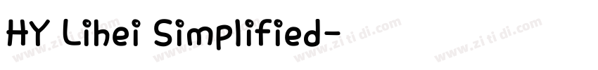 HY Lihei Simplified字体转换